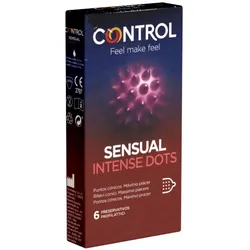 «SENSUAL Intense Dots» Kondome mit Spikes (Stacheln) (6 Kondome) 6 St