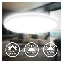 B.K.Licht LED Panel 1-flg. 42 cm rund weiß