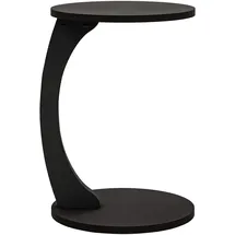 [en.casa] Beistelltisch, Schwarz, Holzwerkstoff, Rund, 38x56x38 cm Wohnzimmer, Wohnzimmertische, Beistelltische