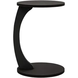 [en.casa] Beistelltisch, Schwarz, Holzwerkstoff, Rund, 38x56x38 cm Wohnzimmer, Wohnzimmertische, Beistelltische