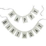 DESIGN LETTERS Flaggen, Happy Birthday/Surprise Party Wende Wimpelkette-wiederverwendbar (Grün)