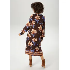 Aniston CASUAL Blusenkleid Blumendruck Beige/Blau/Braun 50