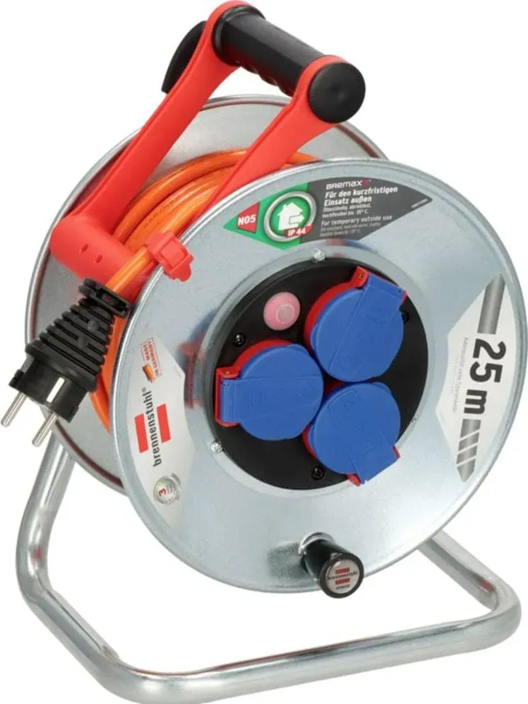1198740 Kabeltrommel 25m Orange Schutzkontakt-Stecker Test & Preisvergleich