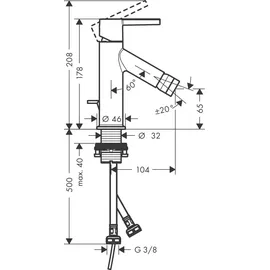 Hansgrohe Axor Starck Einhebel-Bidetmischer Chrom 10214000