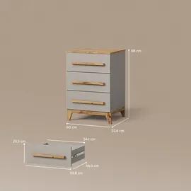 livinity® Mailo 60 x 88 x 53,4 cm Grau