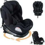 Arebos FableKids Kindersitze Kinderautositz mit Isofix360° drehbar Autokindersitz, i-Size 40 -150 cm, 5-Punkt-Sicherheitsgurt, Schwarz, ECE R129/03 - Schwarz
