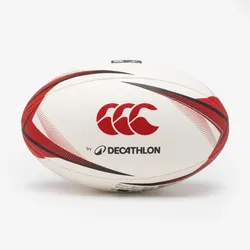 Rugby Ball Spielball Grösse 4 - DECATHLON Canterbury schwarz/rot, grau|rot|schwarz, 4