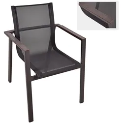 2x Garden Pleasure Stapelstuhl SOPHIA Garten Stuhl Stühle Stapelstuhl Aluminium