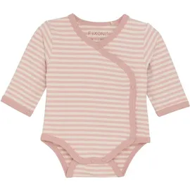 FIXONI Wickelbody Wrap Body LS Y/D Stripe rosa 44 - ca. 0-3 Monate