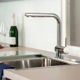 wasserwerk »WK 4, Wasserhahn, Küche, Einhebelmischer«, silberfarben