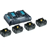 Makita Power Source Kit 18 V Li-Ion 4 x 5,0 Ah + DC18RD Ladegerät 199483-0