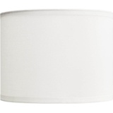 Licht-Erlebnisse Lampenschirm Stoff Zylinder Weiß für E14 Tischlampe