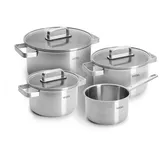 WOLL Steel Topf-Set, 7-tlg. - Induktiv - Geeignet für alle Herdarten, aus korrosionsbeständigem Edelstahl,