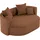 LeGer Home by Lena Gercke 2,5-Sitzer "ISALIE, rundes Loungesofa, mit Kissen, perfekt gepolstert", braun (rostfarben), B:200cm H:98cm T:145cm, LEGER HOME BY LENA GERCKE, Sofas, moderne Stoffe, mit 4 Zierkissen, extra große Sitzfläche