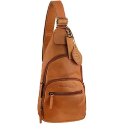 GreenLand Nature Cityrucksack, mit Karabiner am Schulterriemen zur individuellen Befestigung GreenLand Nature cognac B/H/T: 20 cm x 37 cm x 6 cm