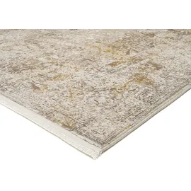 OCI DIE TEPPICHMARKE Teppich OCI DIE TEPPICHMARKE "BESTELLER CAVA", beige (beige, goldfarben), B:80cm H:8mm L:150cm, Viskose, Teppiche, Teppich, Glanz Viskose, mit Fransen, Hoch Tief Struktur, Vintage, Wohnzimmer