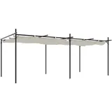 vidaXL Pergola mit Schiebedach 5,89 x 2,92 m Creme