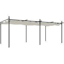 vidaXL Pergola mit Schiebedach 5,89 x 2,92 m Creme