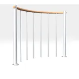 Minka Rundes Brüstungsgeländer 120 cm Holz/Stahl