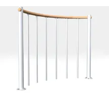 Minka Rundes Brüstungsgeländer 120 cm Holz/Stahl