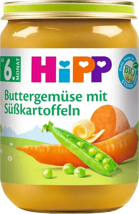 HiPP Gemüse Buttergemüse mit Süßkartoffeln ab 6. Monat 6 x 190 g