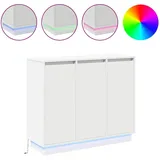 vidaXL LED-Sideboard 90 x 32 x 75 cm Weiß