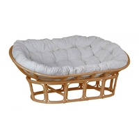 Rattansofa 'Papasan' honig 100% Baumwolle, Rattan