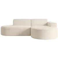 Altdecor Ecksofa Beige, Textil, 3-Sitzer, L-Form Corner Sofa Bett