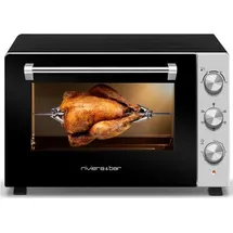RIVIERA & BAR Multifunktionsofen 60l 2200w schwarz, – Edelstahl, riviera&bar Qfr600