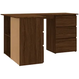 vidaXL Eckschreibtisch Braun Eichen-Optik