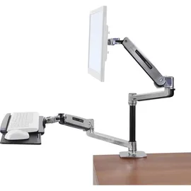 Ergotron WorkFit-LX Monitorhalterung Tisch 42" VESA 75x75 bis 100x100 Max 11,3Kg