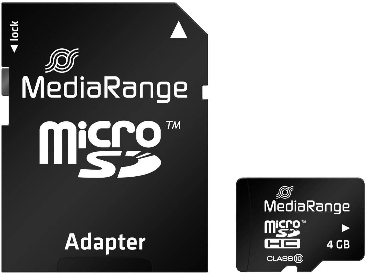 MediaRange microSDHC 4GB Speicherkarte