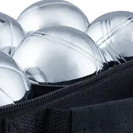 Relaxdays Boule Set Metall 6 Kugeln