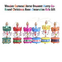 Karussellpferd Aus Holz Als Weihnachtsdekoration – Kindergeschenk Für Weihnachtsbaum Und Kinderzimmer