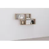 FMD Wandregal Nora, Regal kompakt für Bücher und Accessoires, 100 cm breit, 53 cm hoch weiß