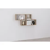 FMD Wandregal Nora, Regal kompakt für Bücher und Accessoires, 100 cm breit, 53 cm hoch weiß