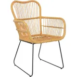 Home Affaire Sessel Handgeflochten 60 x 90 x 62 cm Beige/Schwarz