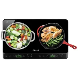 Girmi PI51 Schwarz Flache Oberfläche 56 cm Induktionskochfeld 2 Brenner - Schwarz