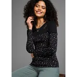 KangaROOS 2-in-1-Langarmshirt in schwarz, | Gr. 52/54,