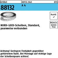 NORD-LOCK Unterlegscheibe R 88132 geklebt NL 24 SS A 4 100 Stück