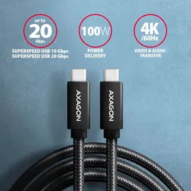 AXAGON USB-C 2 m Schwarz