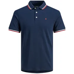 Jack & Jones Herren Poloshirt JJEPAULOS Relaxed Fit Blau 12143859 6XL