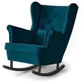 Beautysofa Schaukelsessel Fabio, mit Einbringung in die Wohnung (Holzbeine in Weiß, Buche oder Wenge Farbe)