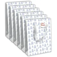 Clairefontaine 6x Geschenktasche 26,5x14x33cm, Weihnachten Natur, 1 Pack