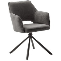 MCA furniture Armlehnstuhl 2er Set Sesselstuhl Luzon, 180° drehbar schwarz