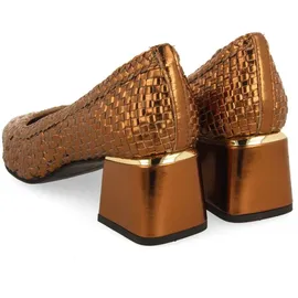 Gioseppo Loungeschuhe aus geflochtenem Nitra-Leder, Bronze, 39 EU