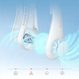 JISULIFE Neck Fan 3 4000 mAh Nackenventilator Grau