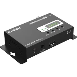 Edision HDMI Modulator 3in1 mini, HDMI Modulator auf Kabel DVB-C, Terrestrisch DVB-T oder ISDB-T, Full HD Verteilung über Koaxial, Mini-Größe, LED Display, Schnelle Konfiguration, Plug & Play