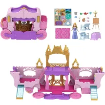 Mattel Disney Princess - Verwandlungs-Spielset Kutsche zu Schloss mit kleiner Puppe Aurora