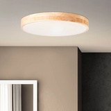 Brilliant Slimline LED Deckenleuchte 49cm holz und Weiß